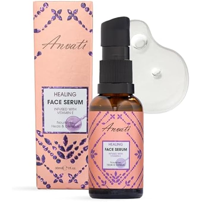 Anvati VITAMIN E SERUM FOR FACE AND ANTI AGING  MOISTURISER FOR WOMEN WITH HYALURONIC ACID, DAMASK ROSE, COCONUT WATER  ANTI AGING SERUM FOR ACNE, DARK SPOTS & DRY SKIN MOISTURIZER- 30 ML - Image 1